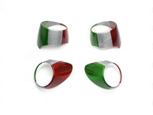 Alfa Romeo Giulia Interior Air Vent Trim Kit - Carbon Fiber - Front + Rear - set of 4 - Italian Theme Alfa Romeo Giulia Interior Air Vent Trim Kit - Carbon Fiber - Front + Rear - set of 4 - Italian Theme